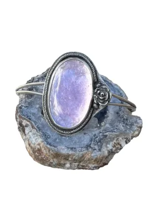 Lepidolite Oval Cuff w/Rose