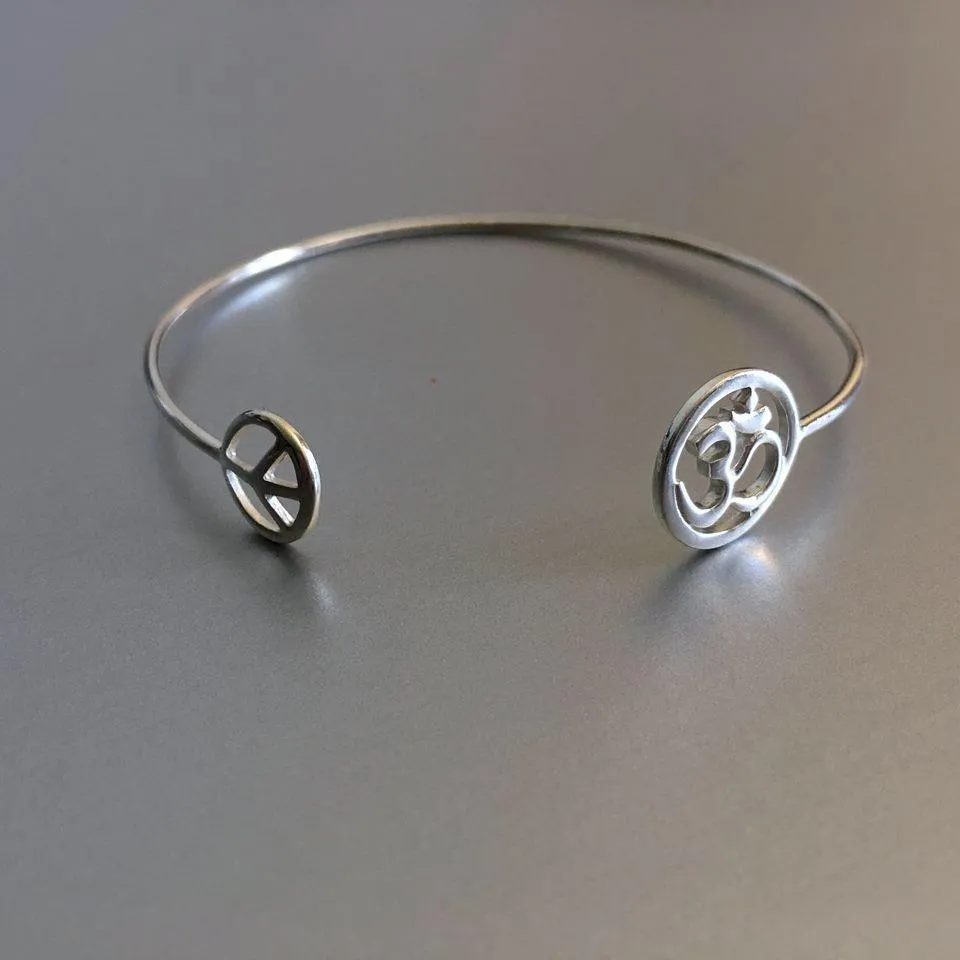 Merak Peace Shanti Sterling Silver Cuff