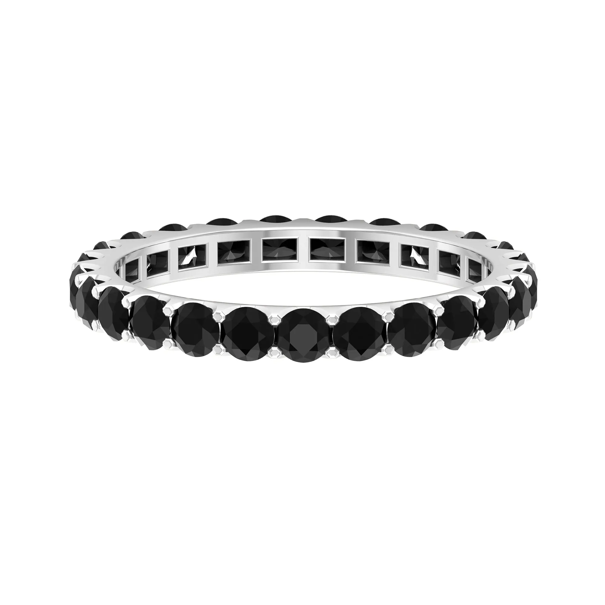 Minimal Black Onyx Eternity Ring