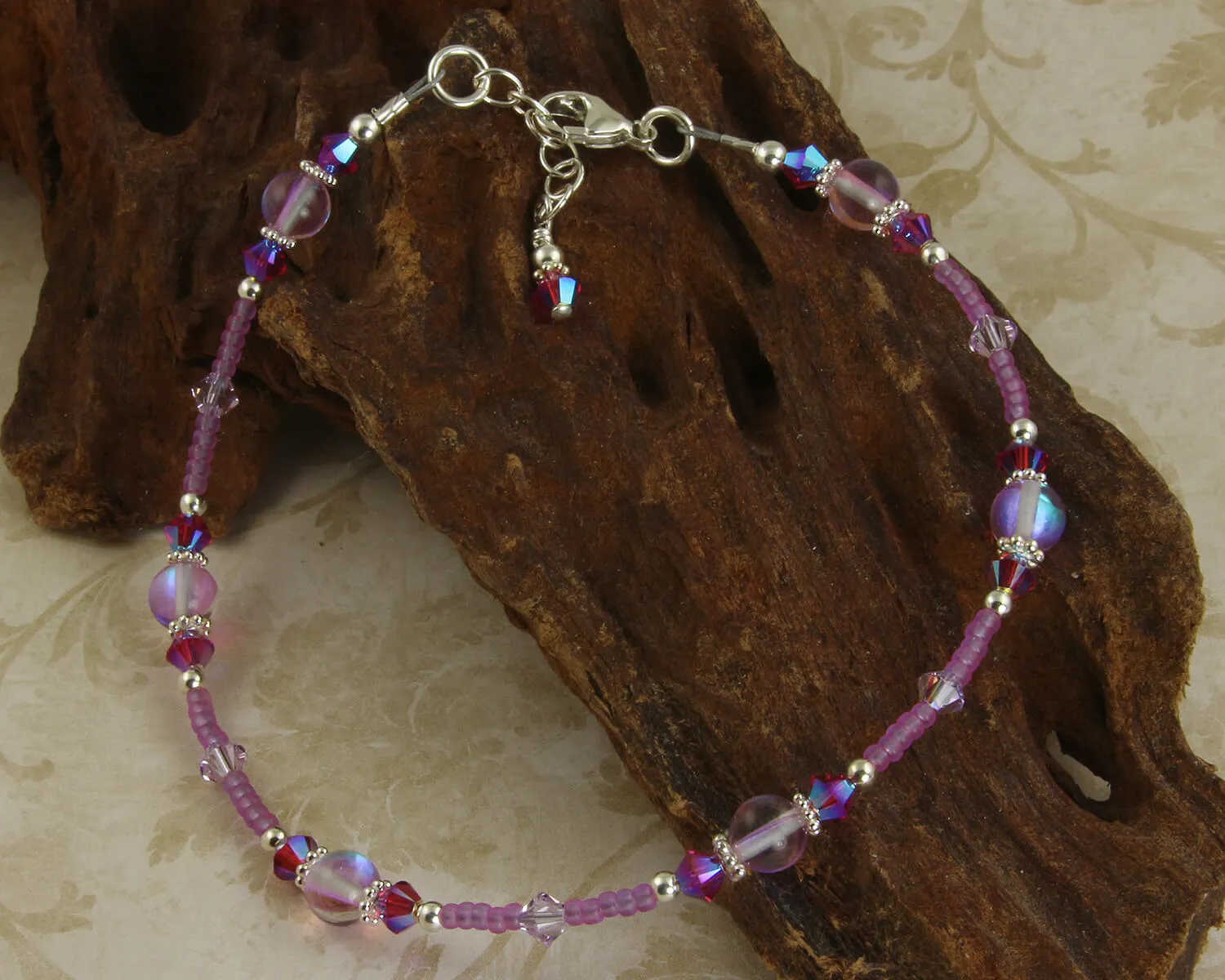 Mystic Aura Quartz Beaded Anklet