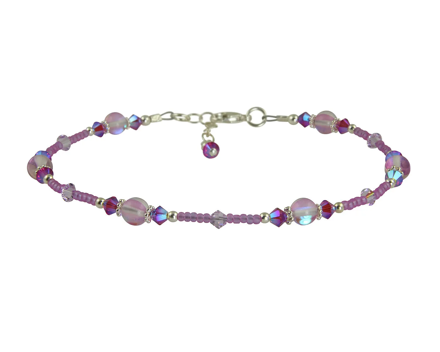 Mystic Aura Quartz Beaded Anklet