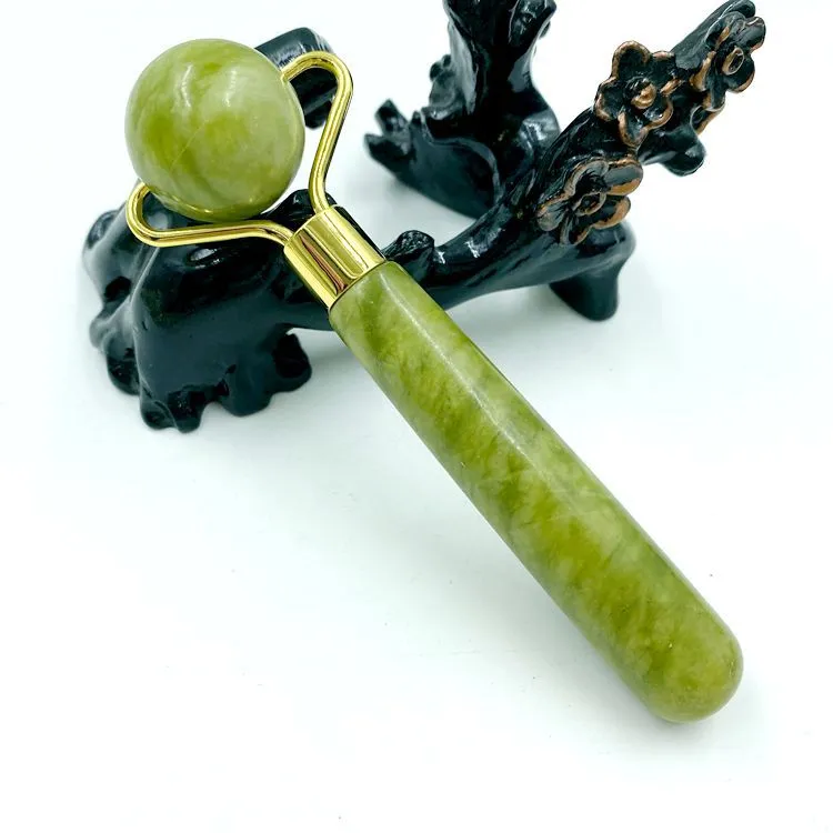 Natural Jade Beauty Container Double-Headed Jade Roller Facial Full Set Massage Beauty Container