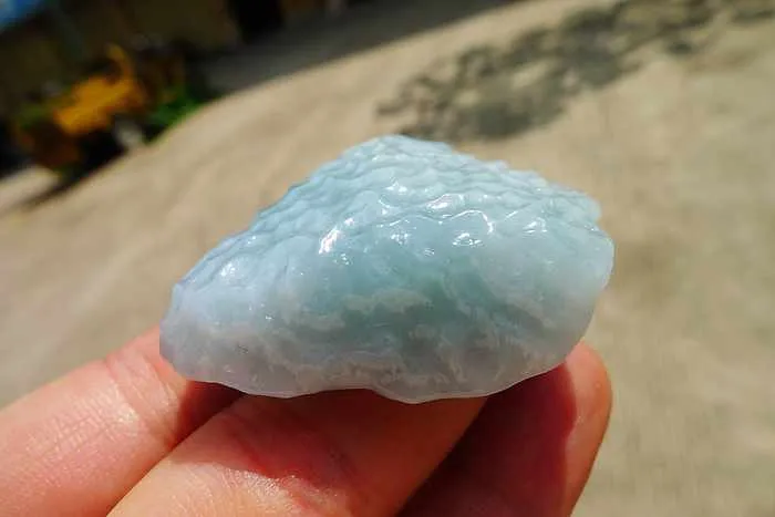 Natural Jade Rough Jadeite Raw (34g,4.65X4.3X1.25cm)