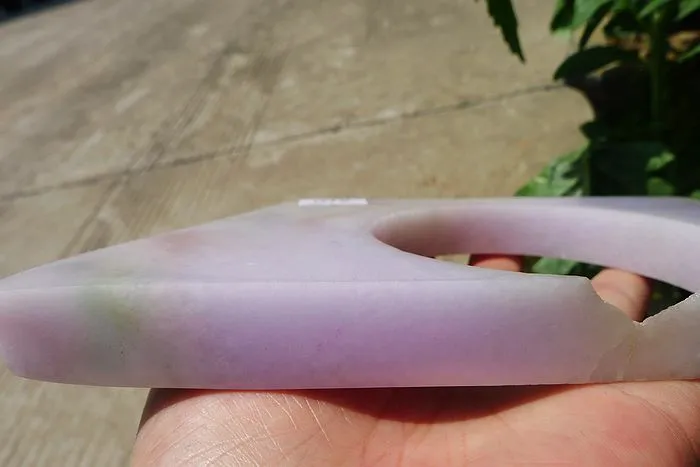 Natural Jade Rough Jadeite Raw (512g,18X9.6X1.6cm)