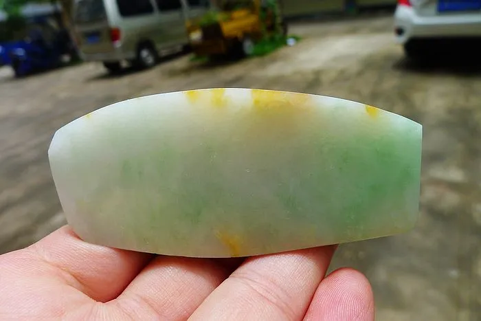 Natural Jade Rough Jadeite Raw (57g,7.7X3.3X0.85cm)