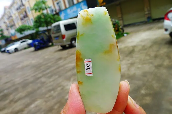 Natural Jade Rough Jadeite Raw (57g,7.7X3.3X0.85cm)