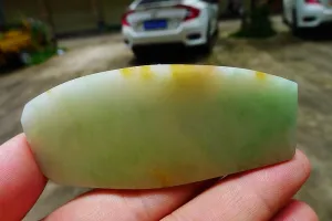 Natural Jade Rough Jadeite Raw (57g,7.7X3.3X0.85cm)