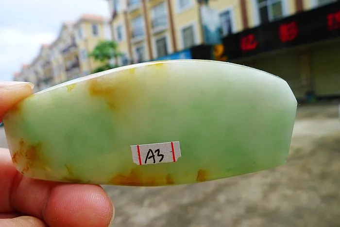 Natural Jade Rough Jadeite Raw (57g,7.7X3.3X0.85cm)