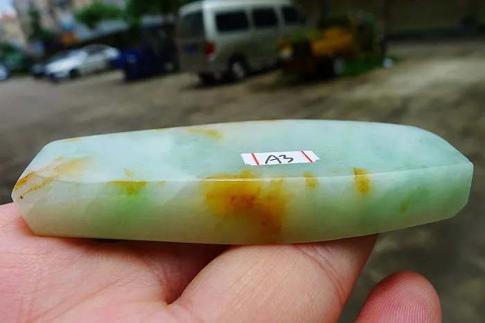 Natural Jade Rough Jadeite Raw (57g,7.7X3.3X0.85cm)