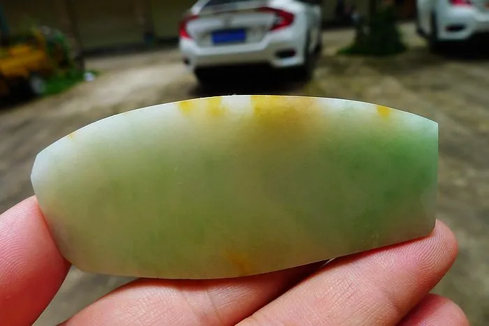 Natural Jade Rough Jadeite Raw (57g,7.7X3.3X0.85cm)