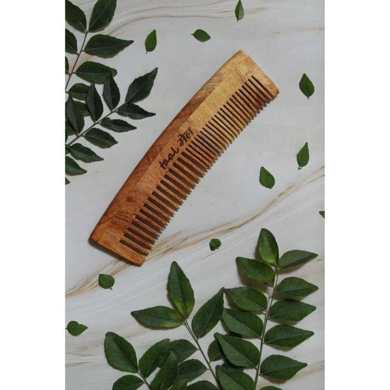 Neem wood Dual Tooth Comb - Pack of 1