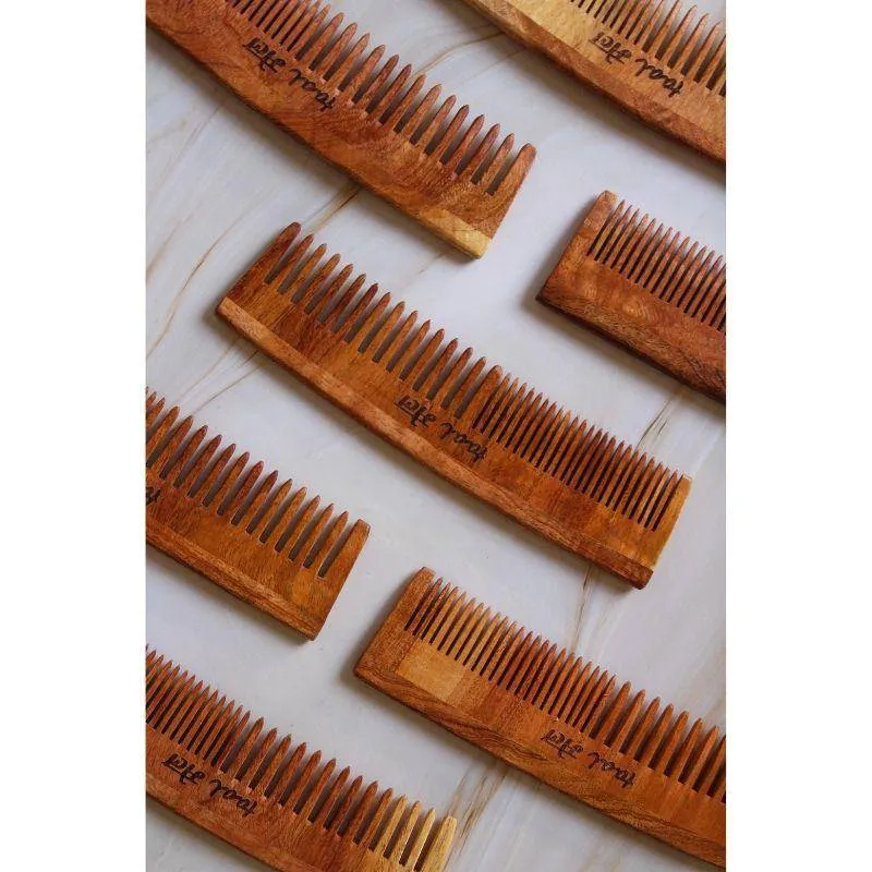 Neem wood Dual Tooth Comb - Pack of 1