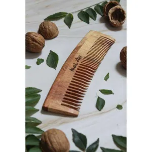 Neem wood Dual Tooth Comb - Pack of 1