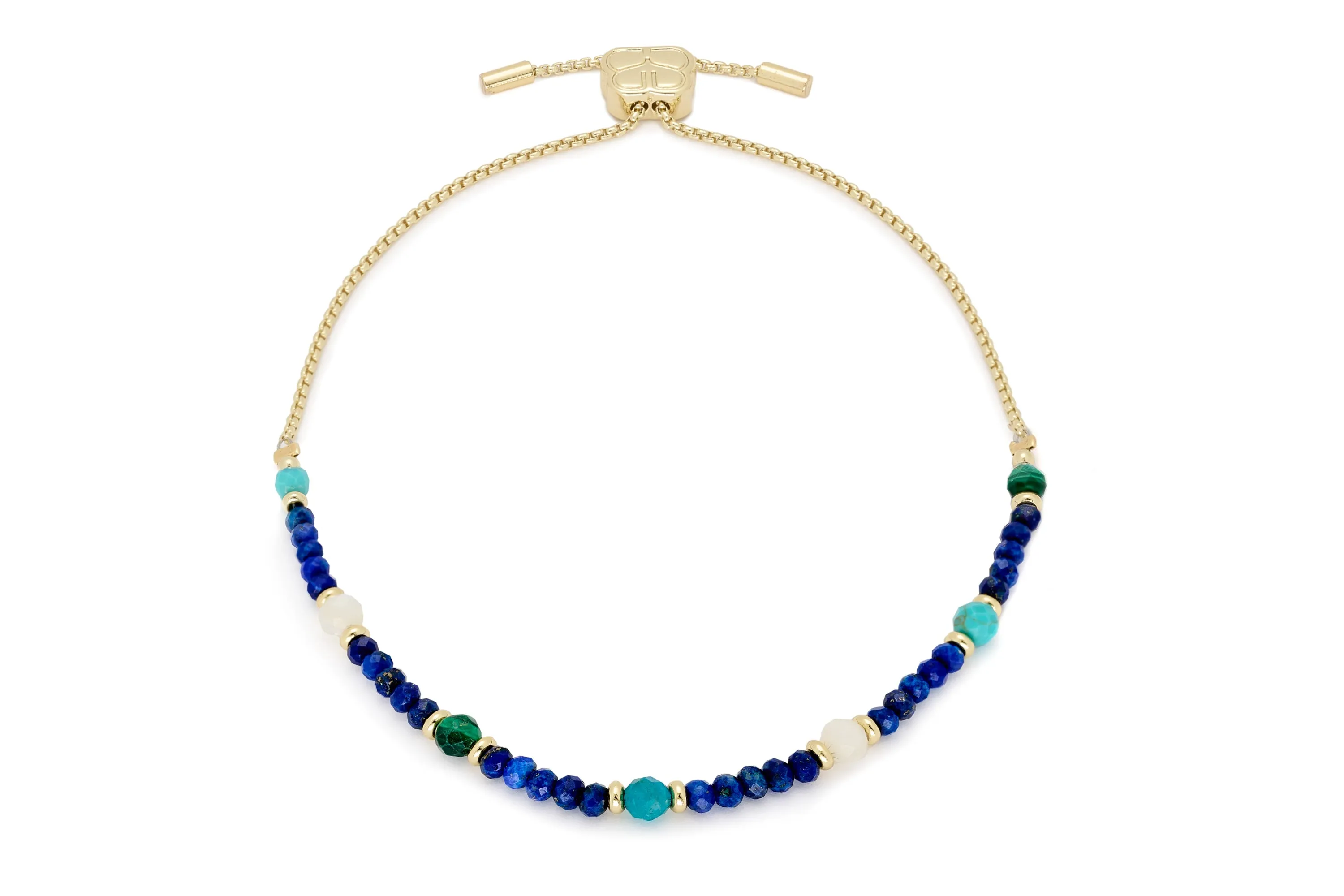 Regal Gold Pull Through Gemstone Bracelet