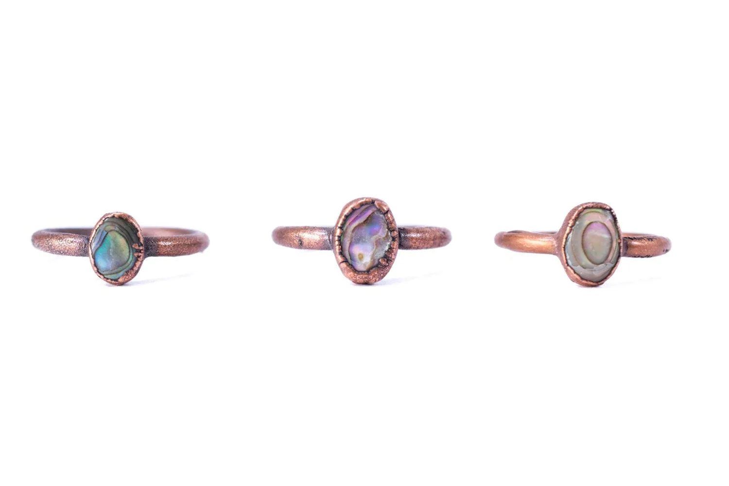 SALE Abalone ring | Electroformed ring