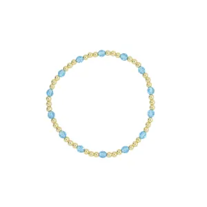 Stretchy March Birthstone Adult Dotted Bracelet (3MM   4MM beads)