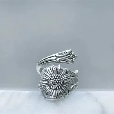 Sunflower Spoon Ring