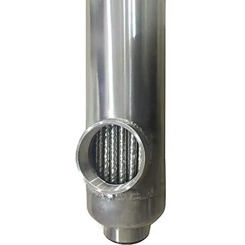 Swimming Pool Heat Exchanger - 600K Titanium Opposite Side 2 1/2" & 2" FPT