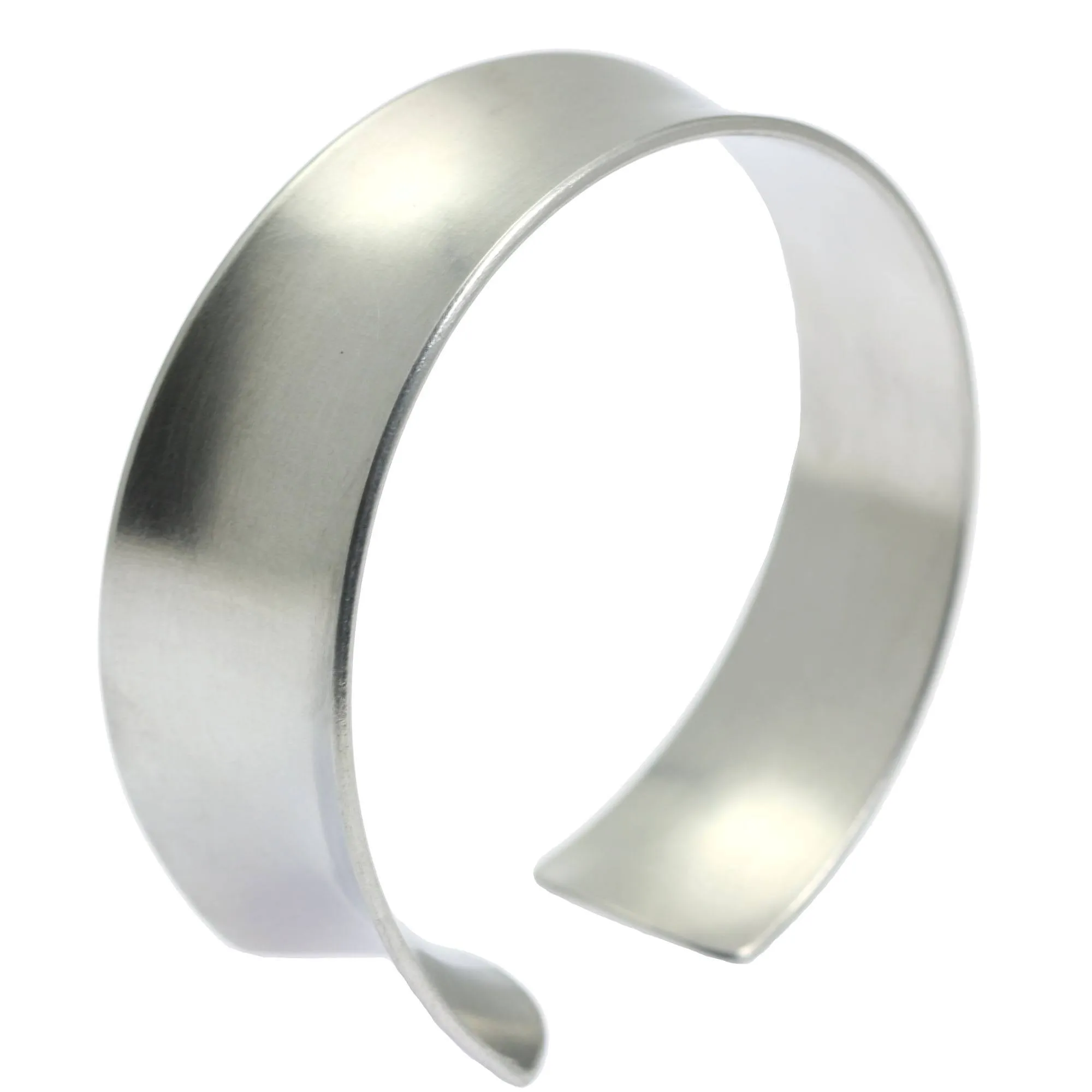 Tapered Brushed Anticlastic Aluminum Bangle Bracelet