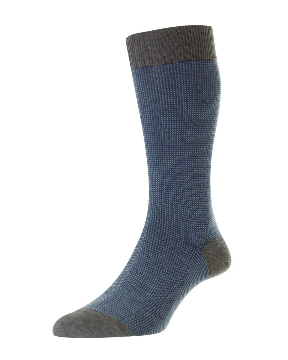 Tewkesbury Fil D'Ecosse Birdseye Crew Length Socks