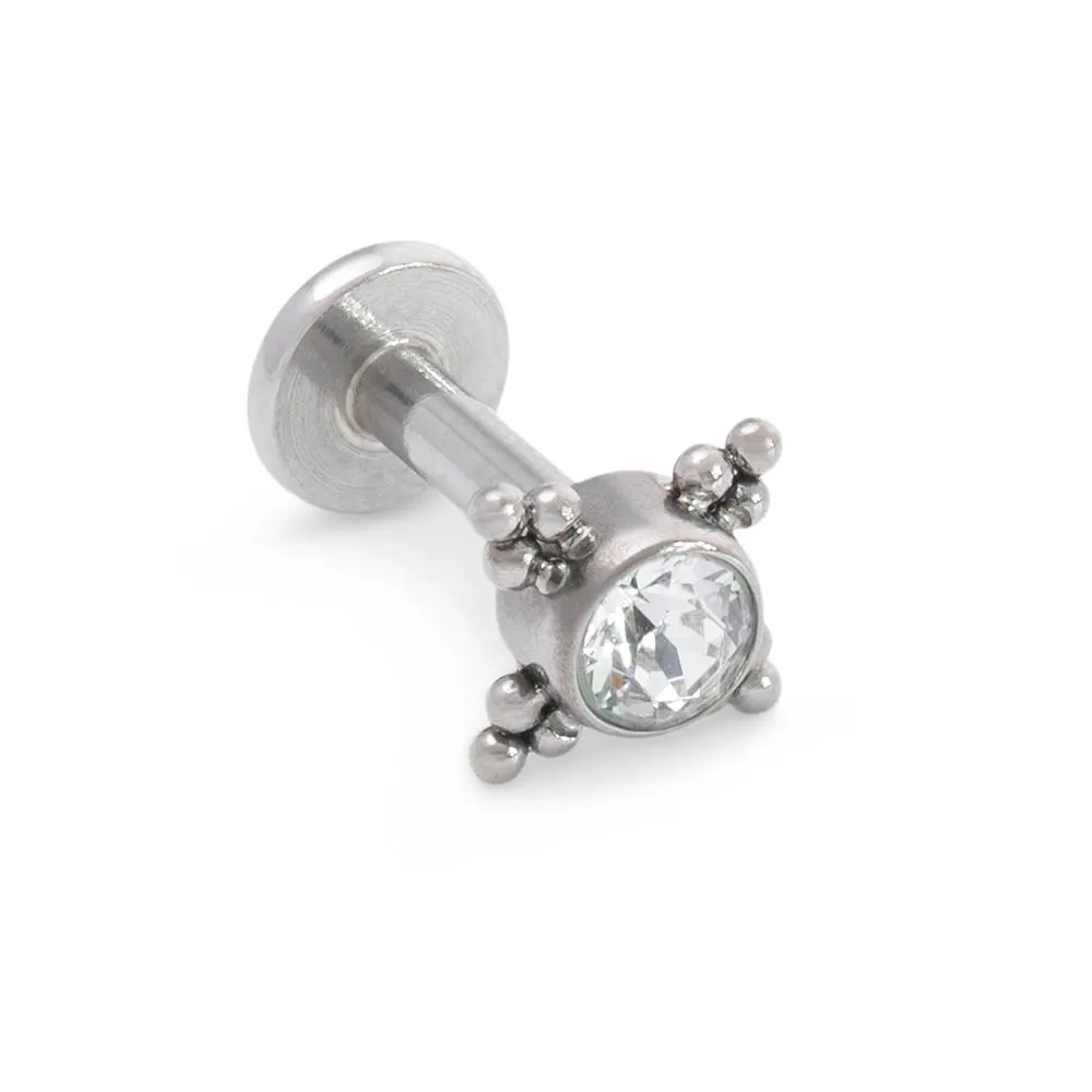 Tilum 14g-12g Internally Threaded Orbital Micron Bead Cluster Jewel Titanium Top - Price Per 1