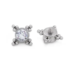 Tilum 14g-12g Internally Threaded Orbital Micron Bead Cluster Jewel Titanium Top - Price Per 1