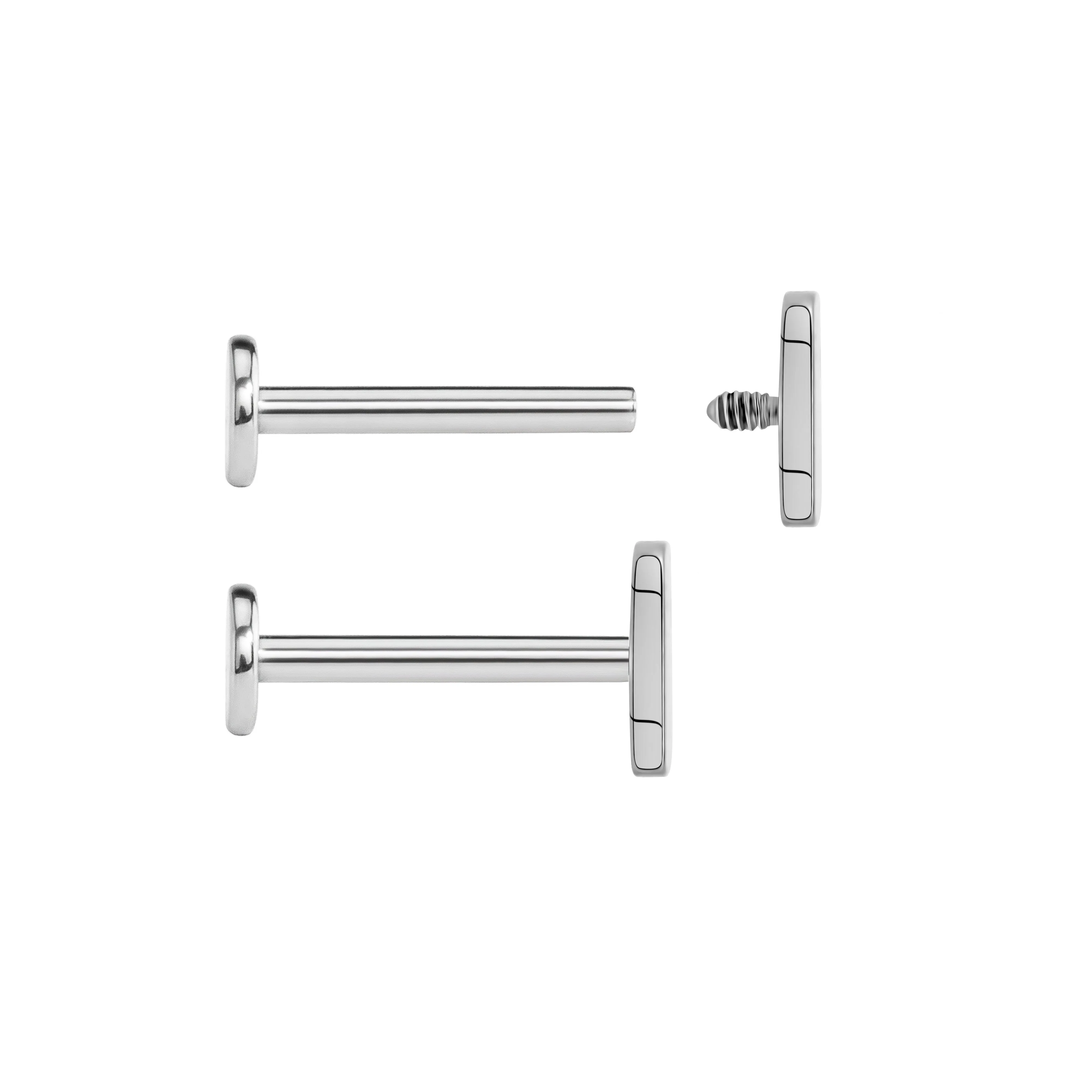 Tilum 18g-16g Internally Threaded Titanium Minimalist Bar Top - Price Per 1