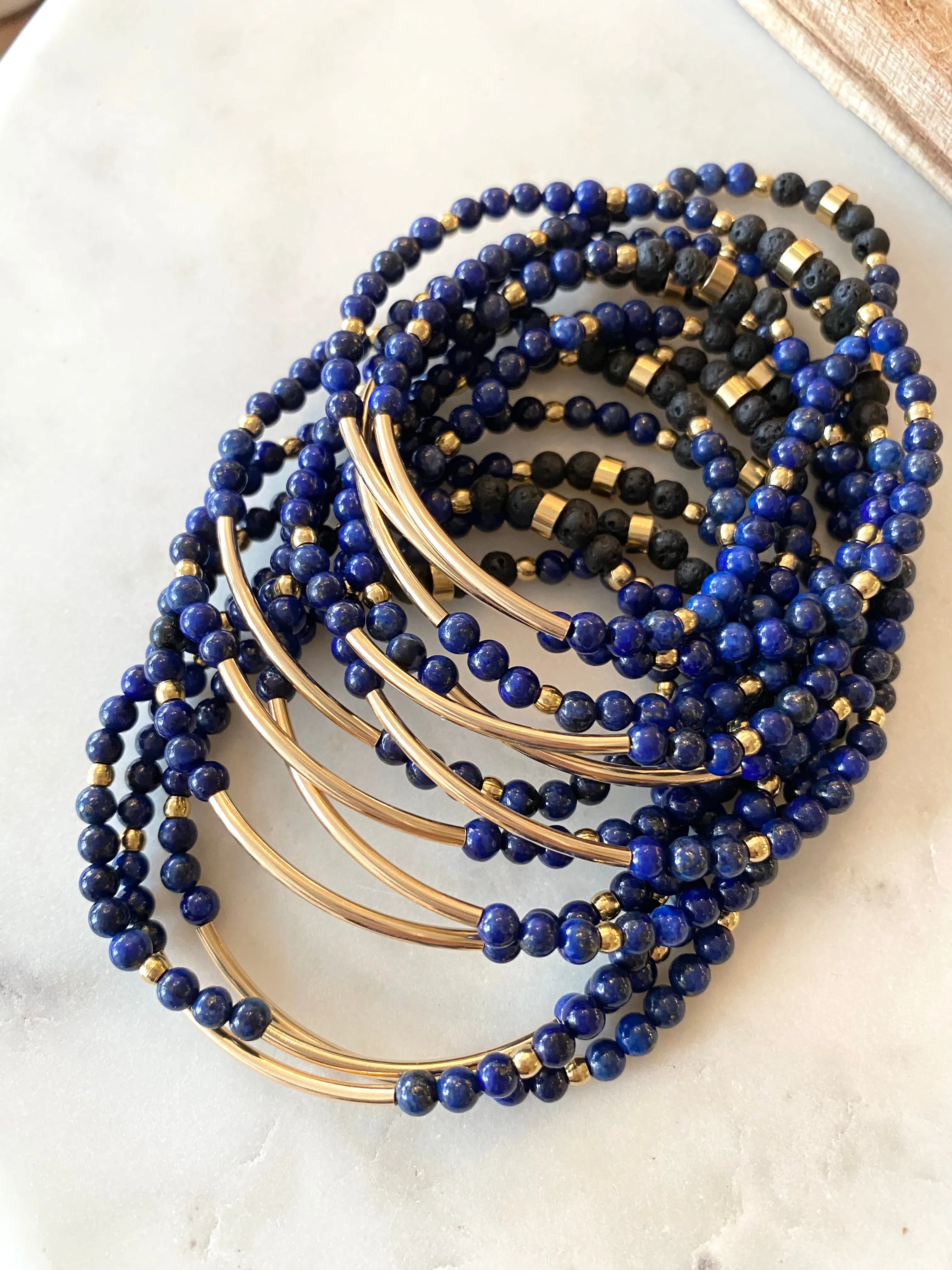 WISDOM   TRUTH - HOLSTON RIVER NO. 2 LAPIS BRACELET