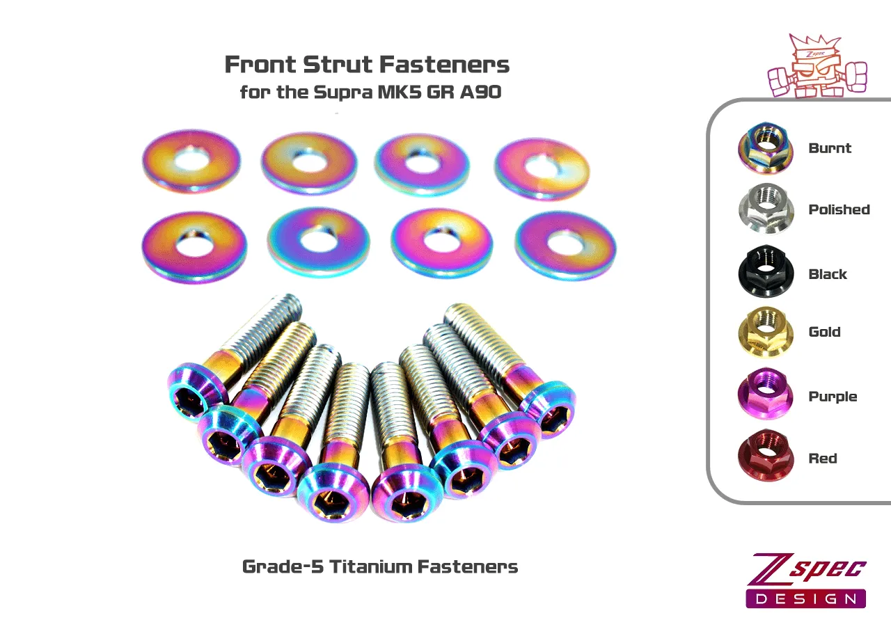 ZSPEC Front Struts Fastener Kit for '20  Toyota Supra MKV GR A90, Grade-5 Titanium